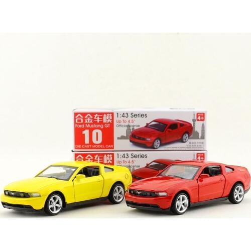 Free Shipping/Diecast Metal Toy Model/1:43 Scale Ford Mustang GT Super Car/Pull Back/Educational Collection/Gift For Children