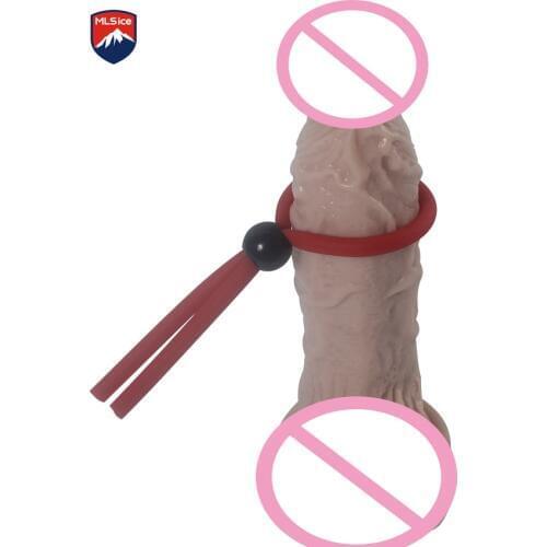 MLSice Adjustable Rubber Cock Ejaculation Delay Erection Rope Penis and Balls Ring Lock Sex Toys for Couples Cock Ring Cockring