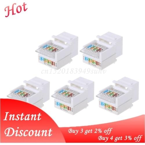 New 5pcs CAT5E UTP Network Module Tool-free RJ45 Connector Cable Adapter FOR AMP hot