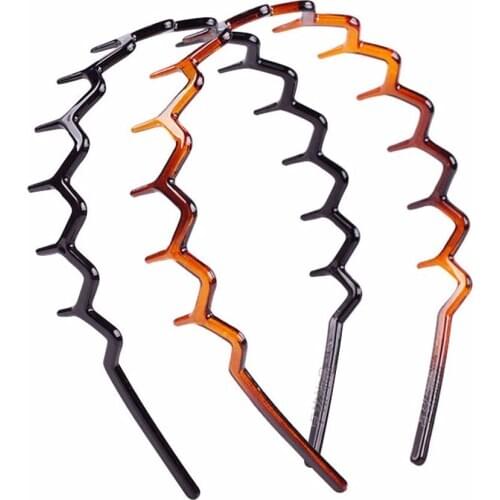 Men Women Unisex Hair Comb Zigzag Band Notched Headband Sport Headband Hairband Fashion Anti-slip Hairband For Face Washing