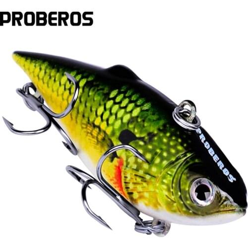 PROBEROS Fishing Lure Painting 6.35cm-2.5"/8.64g-0.305oz VIB Pencil Bait Fishing Tackle 6 Colors Fishing Baits