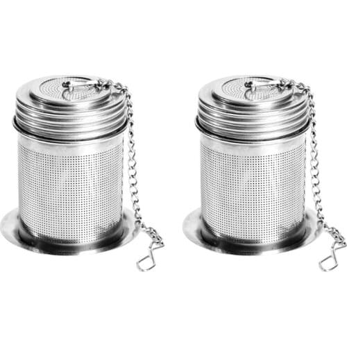 896A 304Stainless Steel Tea Infuser Ball Mesh Drain Tea Set Secure Locking Loose Leaf