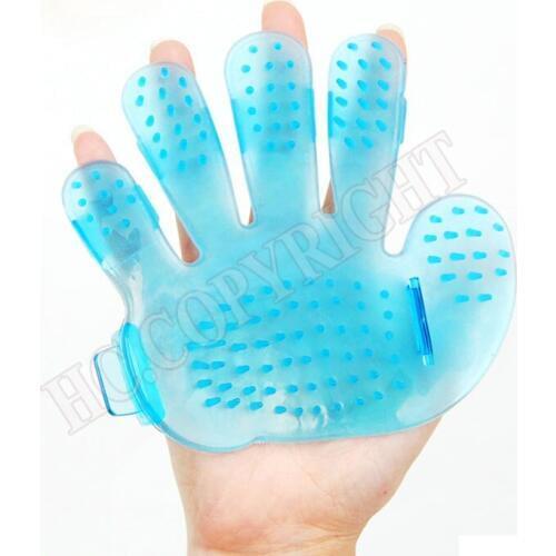 1pcs Blue Dog Brush Lovely Palm Style Soft Comfortable Pet Cleaning Washing Brush Comb Hair Pentadactyl Massage brush