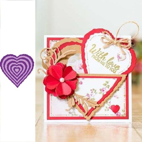 Heart Shape Metal Cutting Die Stencils for DIY Scrapbooking album Decorative Paper Cards Photo Making Crafts Embossing