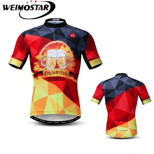 Weimostar Germany Team Cycling Jersey Tops Men Summer Bicycle Shirt Downhill MTB Bike Jersey Quick Dry Sport Wear Clothes