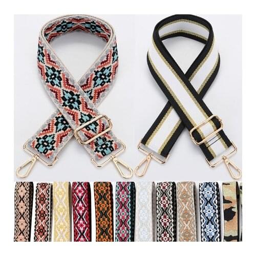 130cm Jacquard Bag Strap Women Handbag Belt Wide Shoulder Bag Strap Replacement Strap Accessory Bag Part Adjustable Belt