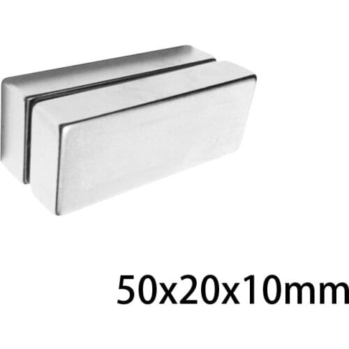 1/2/3/5/10PCS 50x20x10 N35 Super Strong Neodymium Magnets Block Permanent Magnet 50x20x10mm Powerful Magnetic 50*20*10