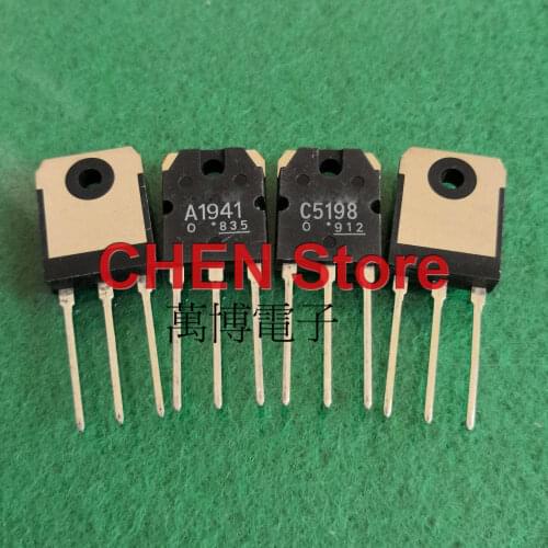 10pair TOSHIBA 2SA1941 2SC5198 TO-3P Transistor A1941 C5198 O Audio Power Amplifier A1941-O C5198-O