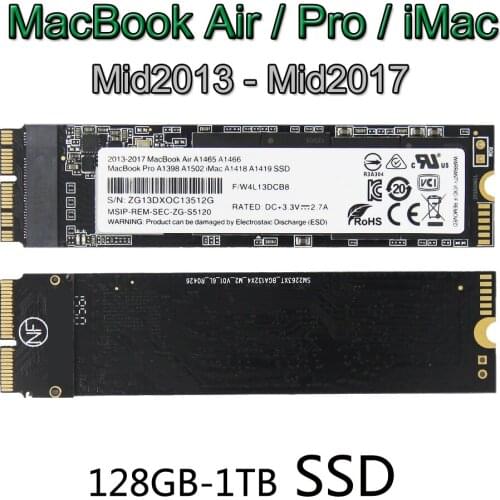 128GB 256GB 512GB 1TB SSD Compatible With MacBook Air A1466 A1465 MacBook Pro A1398 A1502 iMac A1418 A1419 Solid State Disk HD