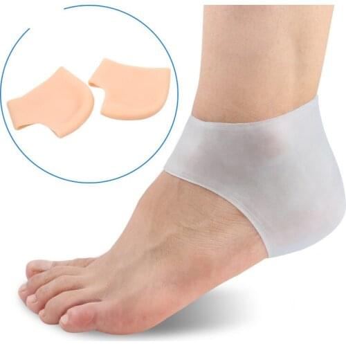 2Pcs Silicone Shoes Insoles Pads Gel Cushions Heel Inserts Spur Pain Relief Insole Shoe Accessories Solid Semelle