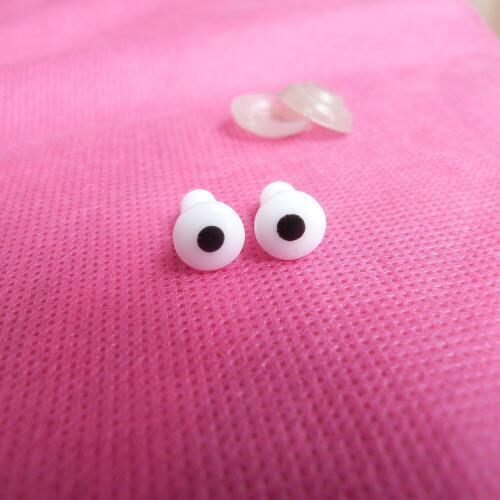 500pcs--- 8mm round shape plastic safety toy eyes cartoon eyes with washer for plush bear doll aessories