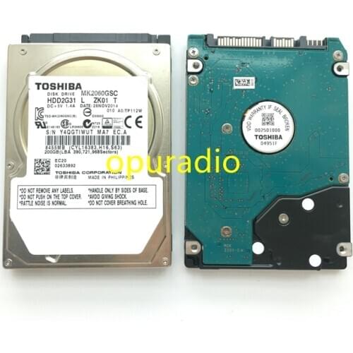 Free shipping New Disk drive MK2060GSC HDD2G31 Y ZL01 DC+5V 1.4A 200GB For BM W Car radio HDD navigation systems