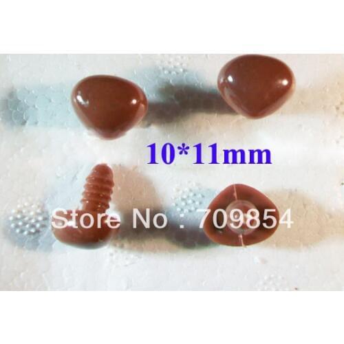 Free ship!! 500pcs/lot 10*11mm animal Triangular PLASTIC NOSES PLUSH BEAR Toy with washers