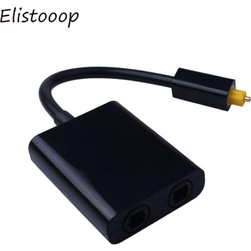 Digital SPDIF Optical Audio Splitter 2 Way Toslink Splitter Adapter 1 input 2 Output SPDIF Optical Cable Splitter Hub