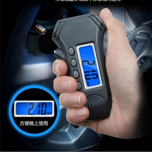 Digital Tire Pressure Gauge Tread Depth Ruler 3 in 1 With Backlit Barometer Car