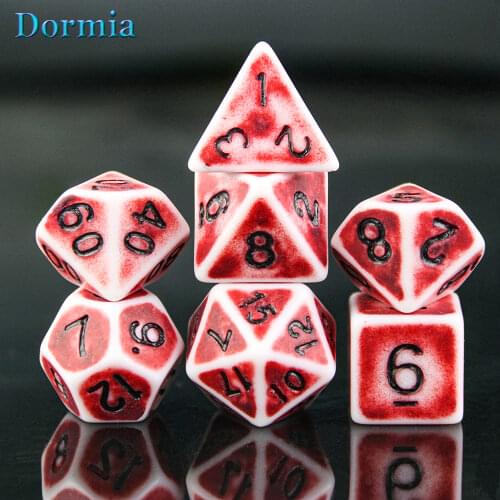 Brand New Retro Polyhedron Digital Dice Set with Black Drawstring Bag for DND TRPG Table Board Role Playing Game Accessories
