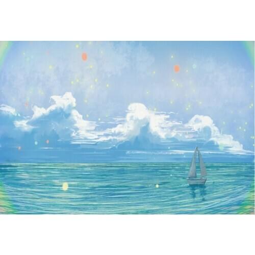 Blue Mountain and Lake Printing Backdrop Party Room Decor Photo Booth Studio Prop