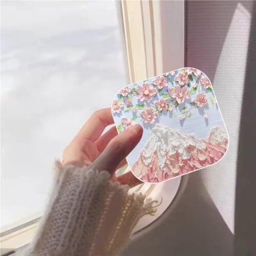 Hot Cute Blue whale Mount Fuji Contact Len Case Travel Glasse Lenses Box For Unisex Eyes Care Kit Holder Container Support Gift