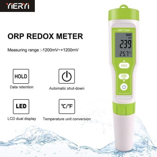 Yieryi New Brand ORP-100 Redox ORP Meter Water Quality Monitor LCD Digital Detector Pen Type Analyzer Tester For Drinking Water