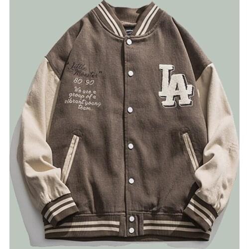 Hip Hop Patchwork Embroidered Baseball Jacket Men Harajuku Streetwear Couples Jackets Spring Campus Bomber Oversize Unisex Coats