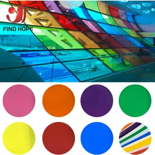 Multicolor Decor Solar Tint Glass Door Window Film Self Adhesive Transparent Roll DIY 20*120cm