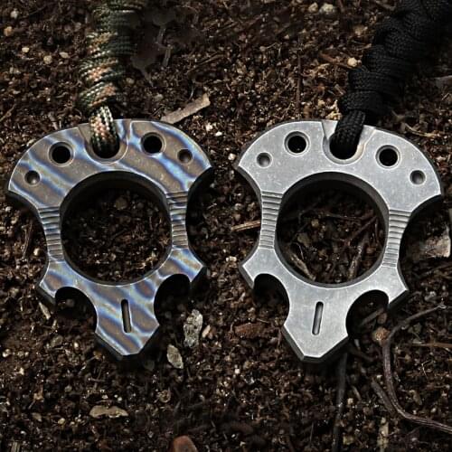 DICORIA Titanium Alloy Multifunctional EDC Corkscrew Outdoor Self-Defense Knuckles Singer Finger Buckle