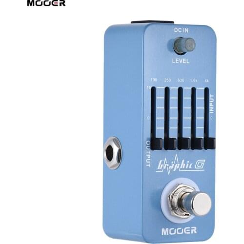 MOOER Graphic G Guitar Effect Pedal 5 Mini Equalizer Guitar Pedal 5-Band EQ True Bypass Full Metal Shell
