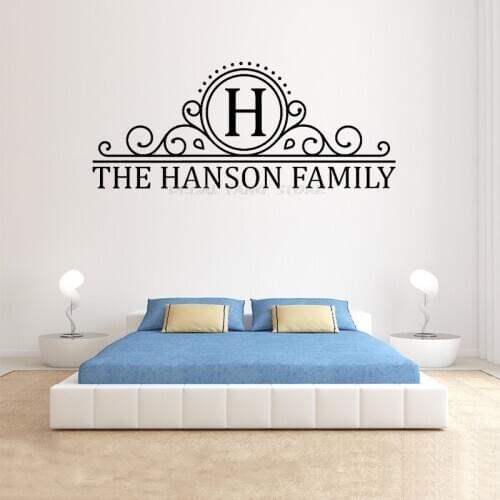 Family Wall Decal Monogram Name Decal Last Name Decal Personalized Home Decor Vinyl Wall Stickers Home Vinyl Wall DZ032