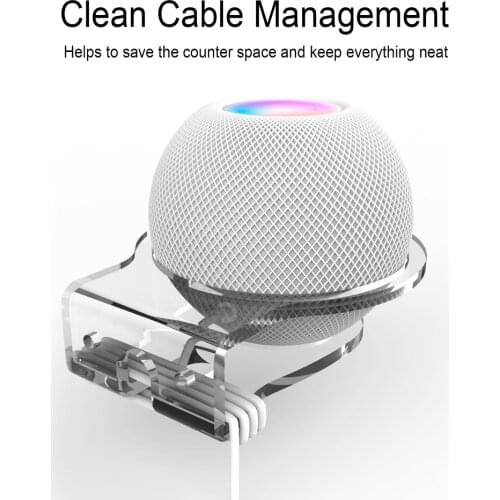 Wall Mount Stand for Homepod Mini Holder Space Saving Acrylic Bluetooth Speaker Outlet Manager for Homepod MIni Bracket
