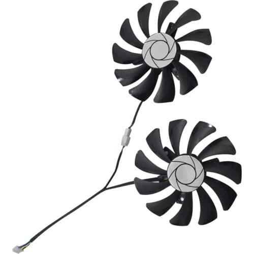 New 1 Pair Graphics Card Fan 85Mm Ha9010H12F-Z 4Pin Cooler Fan Replacement For Msi Gtx 1060 Oc 6G Gtx 960 P106-100 P106 Gtx1060