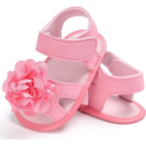 0-18M Baby Girls Big Flower Prewalkers Shoes Crib Bebe Princess First Walkers Infant Toddler Soft Soled Shoe Forborn