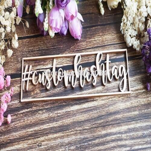 Personalized Wedding Hashtag | Photobooth Props | Hashtag Stand | Wedding Hashtag Sign