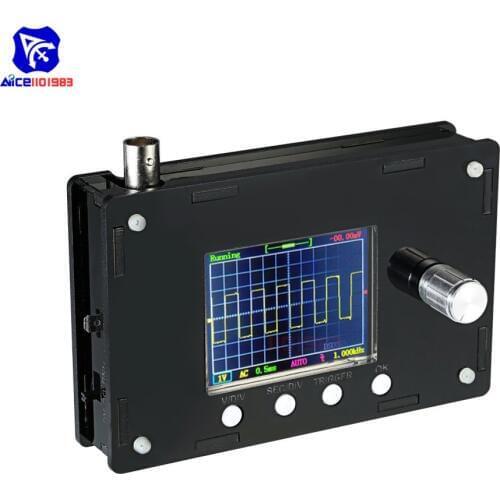 Diymore Fully Assemble DSO328 2.4" TFT LCD Digital Oscilloscope 1Msps 0-200KHz STM32 Chip with BNC Alligator Test Clip Probe