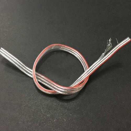 Transparent Power sheath Cord Wire 3pin 17 strands copper Cable OD 1.8mm positive and negative insulated LED harness cable