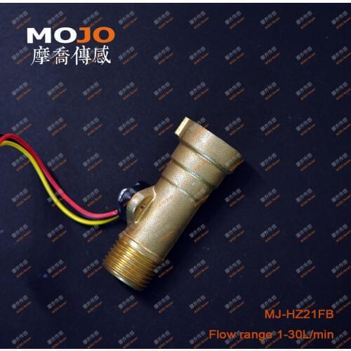 Flow Meter MJ-HZ21FB G1/2'' Diameter Water Heating Hall Flow Sensor 5pcs/lots