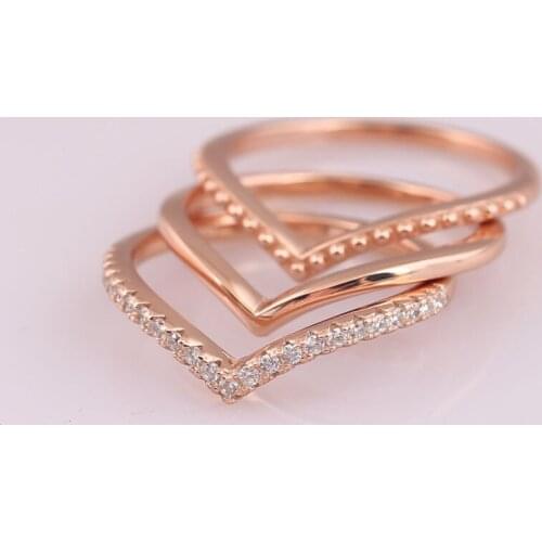 S925 Silver Beaded Shining Wish With Crystal Ring For Women Wedding Party Gift fit Lady Fine Jewelry