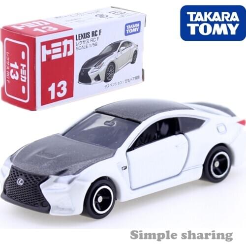 Takara Tomy Tomica No.13 Lexus RC F Lx570 Car White 1:59 Miniature Model Kit Diecast Hot Baby Toys For Children