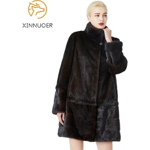 Mink coat womens winter warmth, natural fur, real hair, genuine fashion and elegant slim-fitting coat can be customized by the