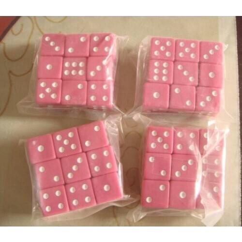 16MM corner pink dice (9 tablets) Gifts, gifts, collectibles, toy accessories