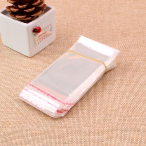 200pcs Resealable Cellophane Poly Bags 6x17cm Transparent Opp Bag Self Adhesive Seal Boutique Jewelry Packaging Plastic Bags