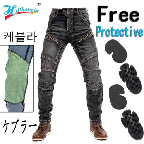 2021 Aramid motorcycle jeans high-quality men motorcycle elastic jeans riding knight pants racing trousers