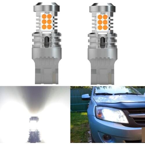 2x Car Led Light Bulb Canbus T20 7443 W21/5W T25 3157 1156 BA15S 1157 P21/5W BAY15D Auto Reversing Lamp For Car 12V for ford