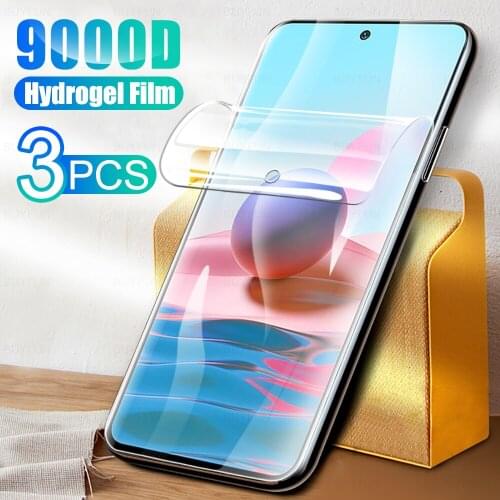 3PCS Full Cover Soft Hydrogel Film For Xiaomi Redmi Note 10 4G Screen Protection For Xaomi Remi RedmiNote10 6.43" Film Not Glass