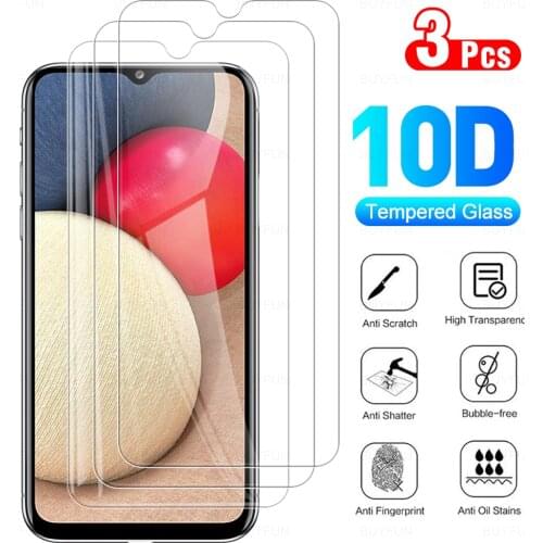 3pcs Sansung A02s Case Tempered Glasses HD Anti-scratch Protect Phone Film For Samsung Galaxy A02s A 02s screen Protectors Glas