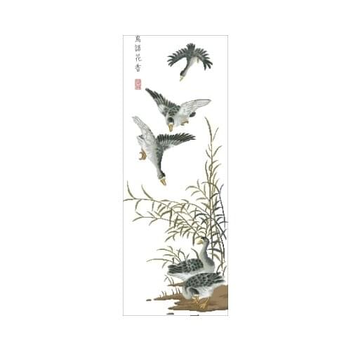 4 Needlework,For EmbroideryTraditional Chinese Painting-National Color Tianxiang Arts Cross stitch kits Set Cross-Stitching