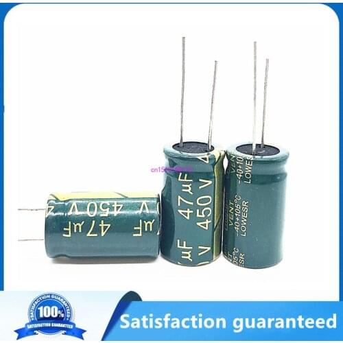 6pcs/lot 450v 47UF high frequency low impedance 450v47UF aluminum electrolytic capacitor size 16*25 20
