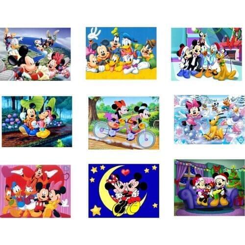 Disney DIY Mickey Diamond painting Mickey and Minnie Drill Rhinestone cross stitch kits handmade embroider Crafts for child