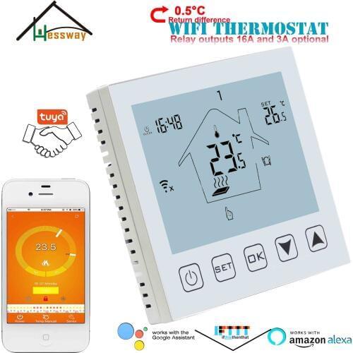 Double sensor electric temperature controller WIFI thermostat for heating cable/Electric blanket/heater plate/INFRARED HEATER