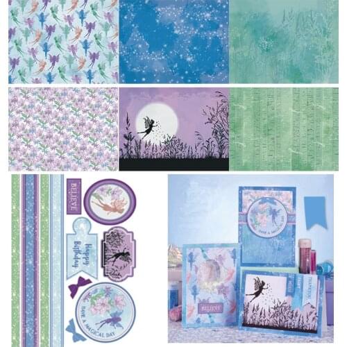 Fairy Scrapbooking paper pack of 14 sheets handmade craft paper craft Background pad