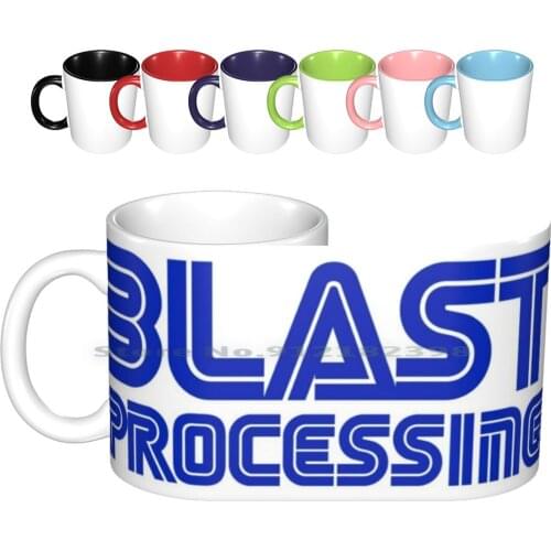 Blast Processing Ceramic Mugs Coffee Cups Milk Tea Mug Blast Processing Genesis Mega Drive Master System Dream Cast Saturn